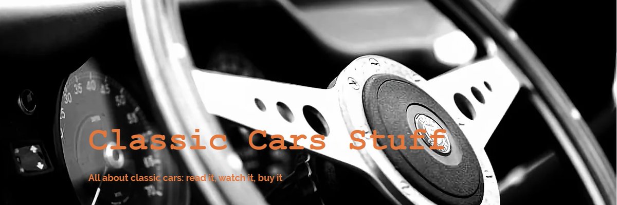 It's alive: our new website.  Read, watch, buy and (when we're all allowed again) attend classic car related stuff.  Much more content and products coming soon...

classiccarsstuff.co.uk