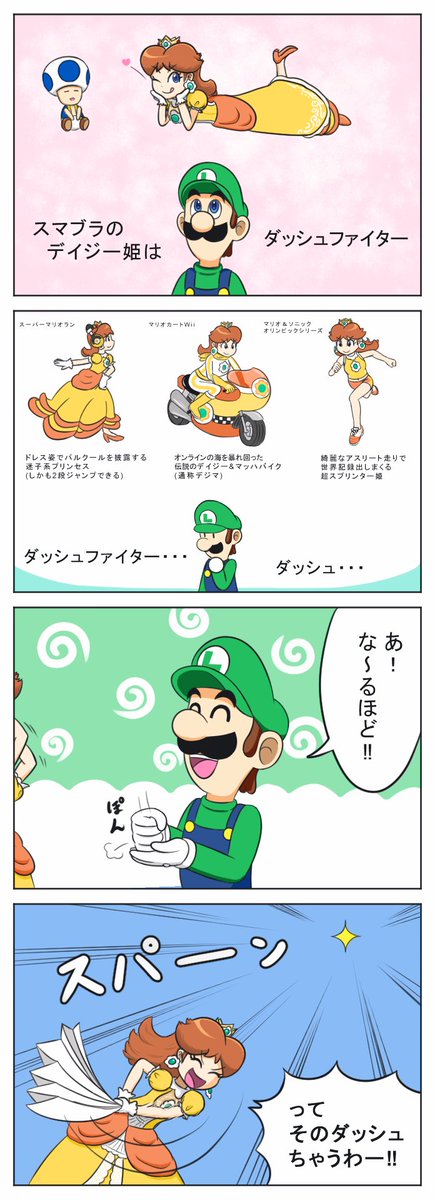 夫婦漫才ですね これは ルイージ デイジー姫 きりほしの漫画 夫婦漫才ですね これは ルイージ デイジー姫 きりほしの漫画