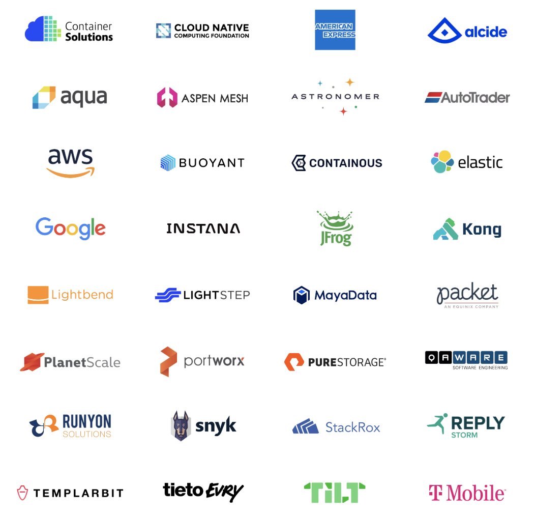 A giant thank you to the sponsors who made our #VirtualEvent possible, and contributed to help fight the spread of #COVID19: <a href="/LightStepHQ/">Lightstep is now ServiceNow Cloud Observability</a>, <a href="/containous/">Containous</a>, <a href="/mayadata_inc/">MayaData</a>, <a href="/planetscaledata/">planetscaledata</a>, <a href="/templarbit/">Templarbit</a>, <a href="/tilt_dev/">Tilt Dev</a>, <a href="/AquaSecTeam/">Aqua Security</a>, <a href="/BuoyantIO/">Buoyant</a>. #CloudK8Summit bit.ly/2R0alNC