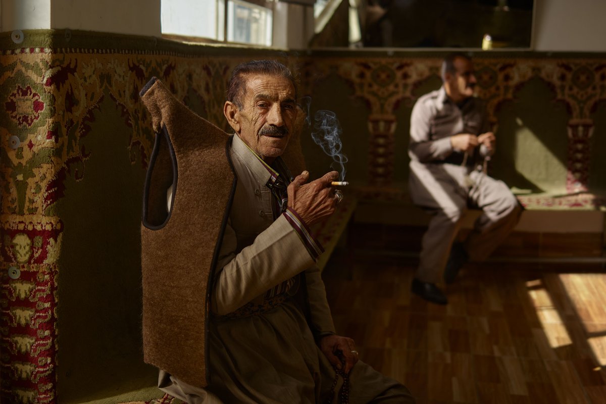 joeyldotcom's tweet photo. 📸 New work from Hawraman, a unique mountainous region nestled between Iraqi &amp; Iranian Kurdistan.

Many new portraits here: https://t.co/Cw3qJF6FOY

We stumbled into a local cafe &amp; met this guy, Hama Karim, in a traditional "faranji" vest, handmade from wool. https://t.co/Q1FKNZWcU5