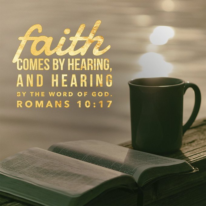 CWOPMinistry's tweet photo. Let God's Word Resonate in Your Heart
Keep putting the Word in your heart - daily - until faith rises up w/in you &amp; your circumstance begins to line up with that Word.  
(II Corinth 4:13-18, Romans 10:17 and 12:3, Hebrews 11)
#believegod #nomorefear #standontheword https://t.co/qqREnsRBID
