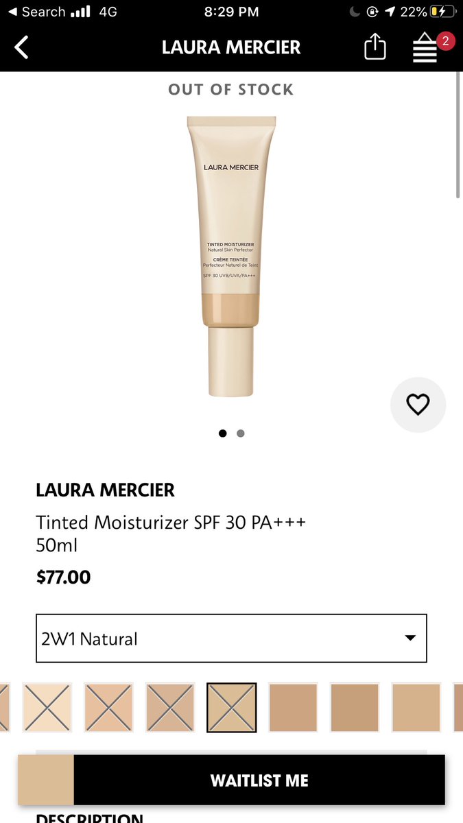 laura mercier tinted moisturiser 2w1
