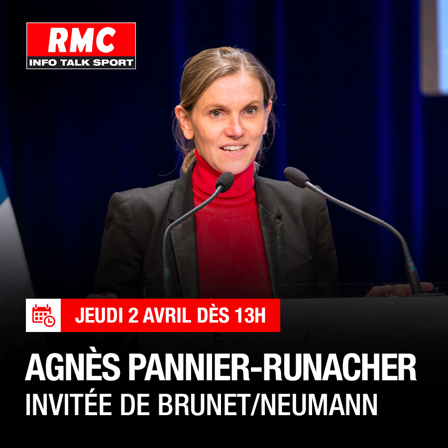 RMCInfo's tweet photo. 🔴 @AgnesRunacher , Secrétaire d'État auprès du ministre de l'Économie et des Finances, est l'invitée de Brunet / Neumann demain midi

Pour lui poser vos questions :
📞 32 16
📱 Direct Studio
👉 #QuestionRMC

Rendez-vous demain entre 12h et 14h en direct sur RMC 🎙️ https://t.co/s2mpNOcXio