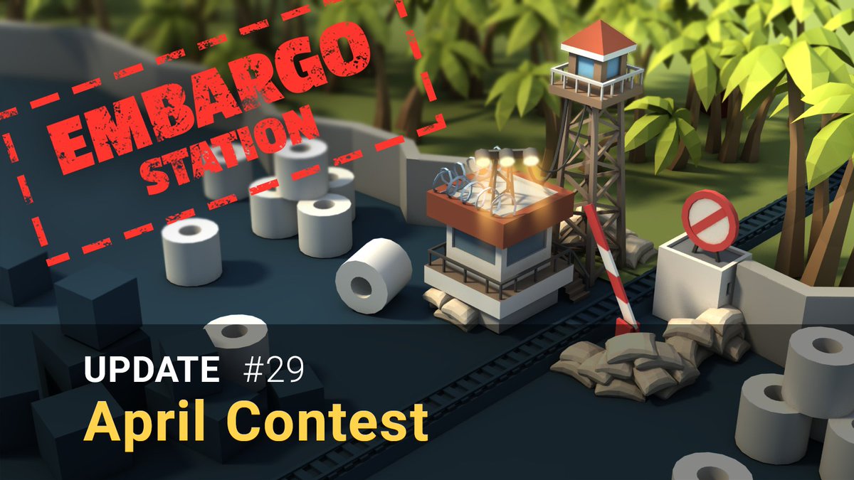 TrainValley's tweet photo. Great news! We have a new object called EMBARGO STATION and a themed level design contest in April! More details: https://t.co/HTaN4OxTVK #indiedev #gamedev #lowpoly https://t.co/VF6zNXGJuq