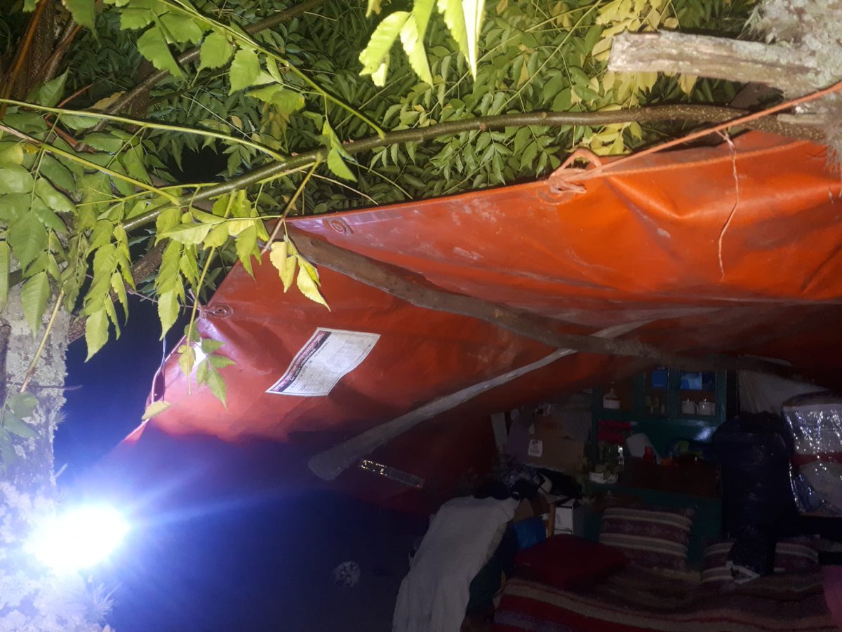 Pérdidas totales sufrió una familia rural en el paraje "La Gloria" en Cerro Largo. La pareja vivía junto a sus tres hijos en el lugar. Actualmente se resguardan bajo una lona. Se reciben donaciones de materiales para reconstruir la finca 📲098669131