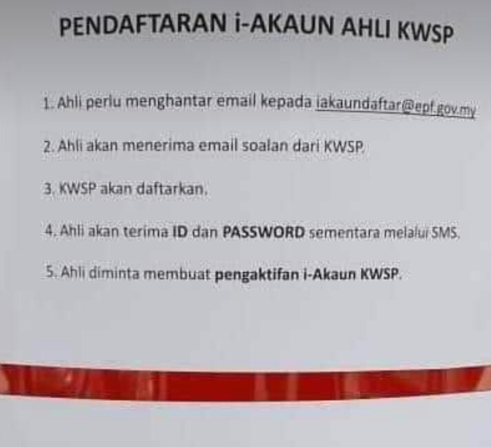 dalylayusof2's tweet photo. @Razlanzol Awk akan dpt email reply dlm 10 hari mcmtu..lepastu baru boleh buat pengaktifan i-akaun tanpa perlu pegi ke kiosk..dah aktifkan i-akaun baru register i-lestari melalui i-akaun..klik pada pengeluaran..hrp penjelasan serba sedikit ni membantu
#KitaJagaKita https://t.co/ERg9W8eBQl