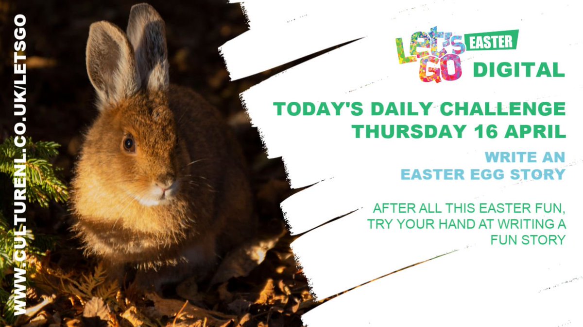 LibrariesNL's tweet photo. #LetsGoEaster Digital
Daily Challenge - Day 13
Write and Easter Egg Story
Don't forget to share your effort with us and tag friends to challenge them. Good luck
https://t.co/mpVfZslpeI https://t.co/sWF8NhfP46