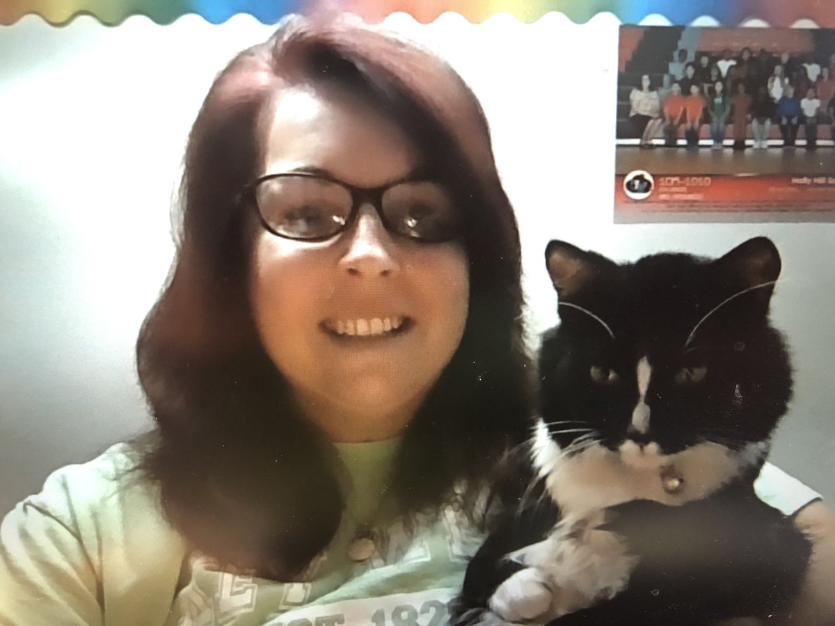 Today is Pet Day in our virtual classroom! Roo has joined me to help out! #hhsk8knights #knightshonor