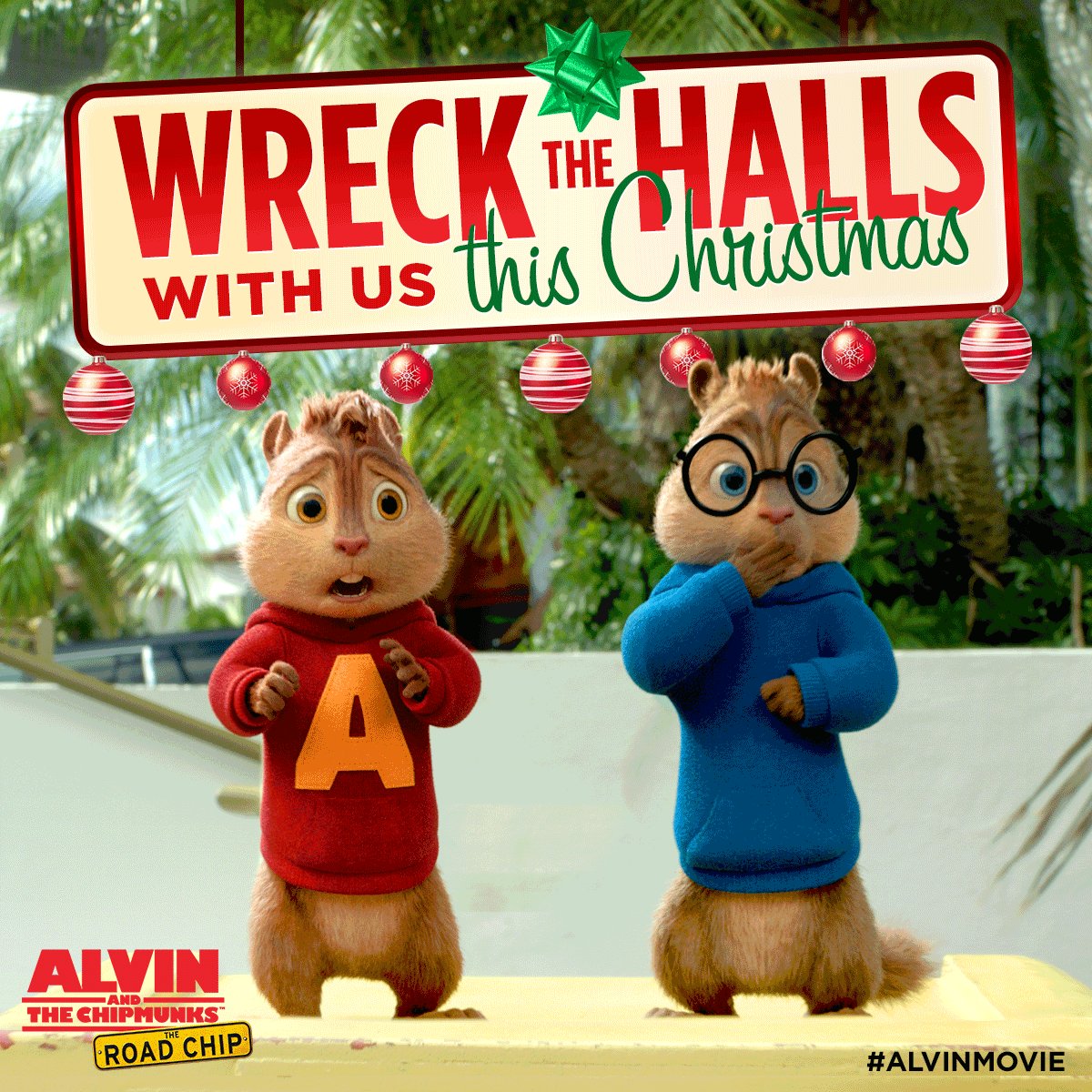 Chipettes_Rule's tweet photo. A promotional picture for #RoadChip!!! I don't think I've ever seen this one before! #AlvinAndTheChipmunks #AlvinMovie #Promotional #WreckTheHalls #Christmas https://t.co/RnhwPlnl80
