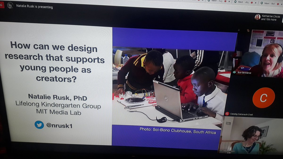 Attending the e-conference.  Interesting talk from Dr Natalie Rusk. #ccers20