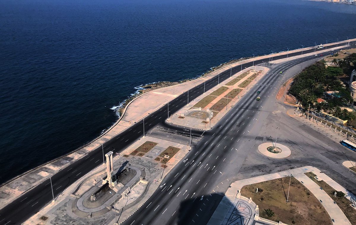 Something I never thought I would see... Havana’s Malecón without any people on it.