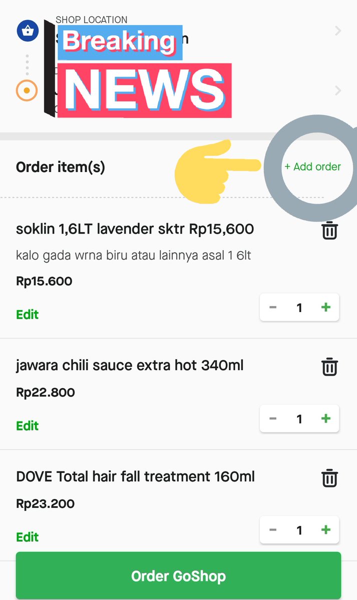 ms_anitathe's tweet photo. Cape deh apps @gojekindonesia masa #goshop pd saat blnja bs [+add item] nonstop, ya cust blnja, ketik 1/2 mati dgn detil berat dna hrga smpe 1/2 jam dgn jmlh item 60an, pas cek out BARU ADA WARNING CUMA BS 15 ITEM!! #PHP #hoax #capedeh #BelanjaDariRumah #dirumahaja https://t.co/M2RINiGZDX