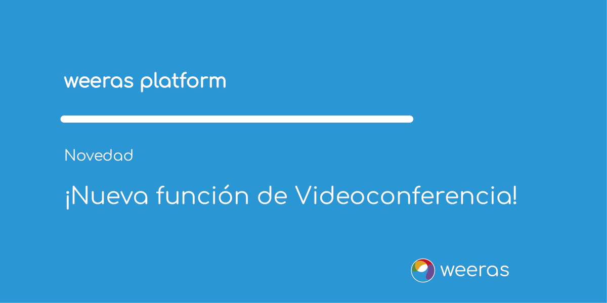 WeerasLearning's tweet photo. ¡Nueva función de #videoconferencias en #WeerasPlatform!
Próximamente añadiremos una herramienta para hacer clases online.
Estad atentos😉 https://t.co/GHGxmhXSMr