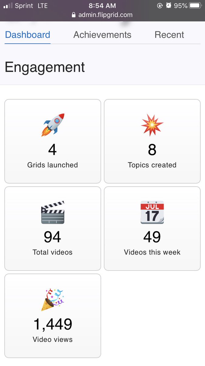 MissRhodes20's tweet photo. SO excited about our 8th grade FlipGrid engagement over these past 3 weeks! This makes up a total of 3 days and 7 hours across the Grids! S/O to my CoPilot @MTMattiace #WeeCreate #WeeEngage @WeehawkenTSD https://t.co/NmdLGEQQ7L