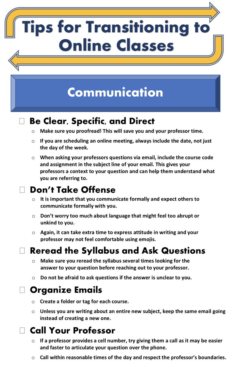 Hey Lancers! SAS hopes you are having a good first week back. Here are some tips to help you effectively communicate with your professors for your online classes.