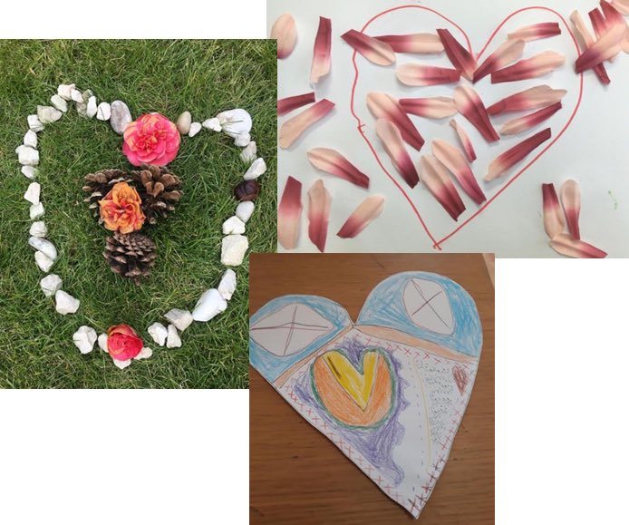 cheamparkfarm's tweet photo. Great to see lots of children in Year 2 completing todayβs challenge! #makeaheart #LEODistanceLearning https://t.co/nn1H7qpCwD