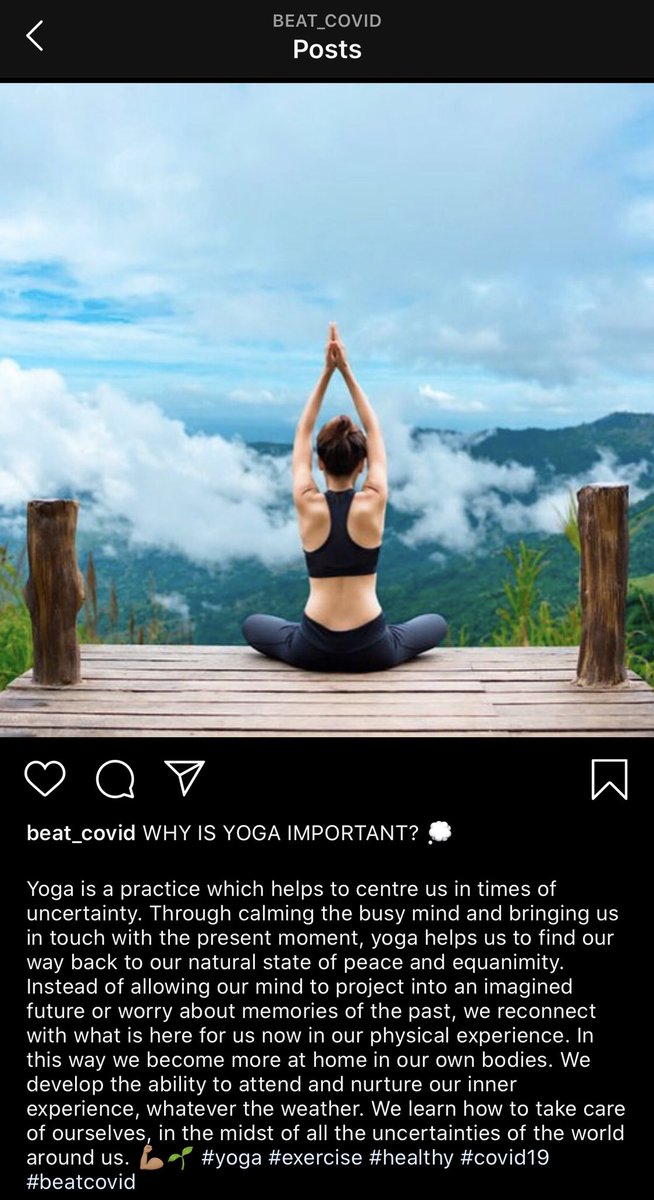 beat_covid's tweet photo. Why is Yoga important? Have a read and check out some daily routines and more on our website! #beatcovid #yoga #covid19 https://t.co/eqszNIiRNn