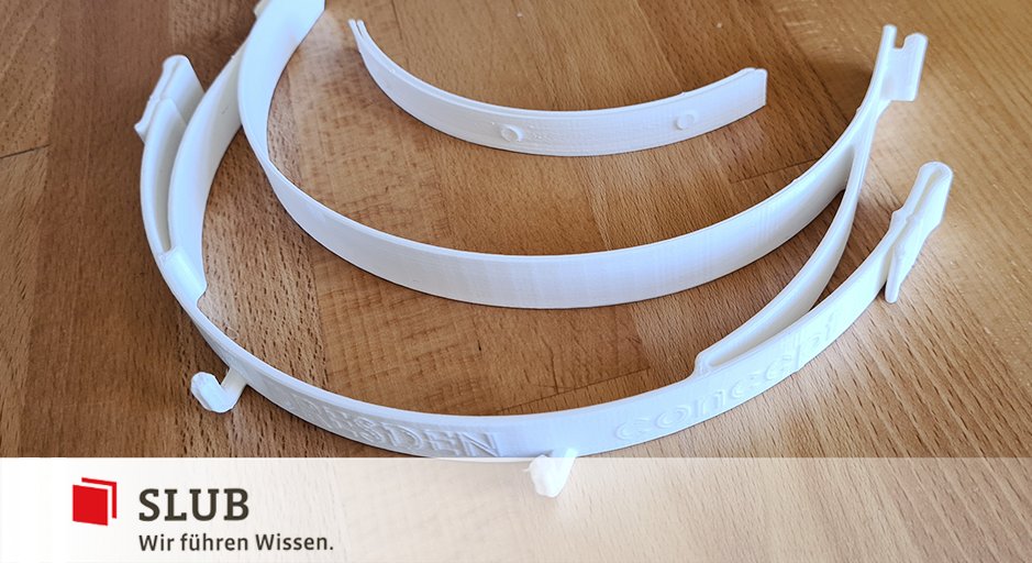 SLUBdresden's tweet photo. #SLUBMakerspace im Kampf gegen #Covid_19: Unsere 3D-Drucker sind auch als #SLUBHomies aktiv &amp; produzieren Halterungen für Gesichtsschutzmasken.
@DRESDEN_concept koordiniert die Auslieferung an Interessenten. https://t.co/IKTz8IXXdR #SLUBDigitalOnly https://t.co/2VdnNaHGL2