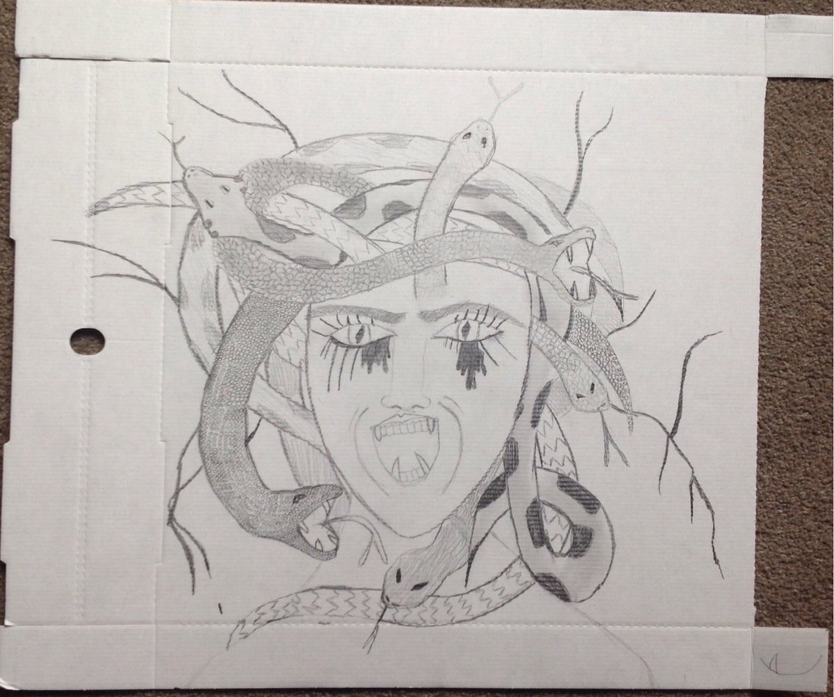 LeighSTJOHNSy56's tweet photo. Sketching Medusa! I have been blown away by the #sketches the children have done at home today! #toneandshading #medusa #mythicalcreatures #talentedchildren @LeighSTJOHNSsch https://t.co/evVLGsvmyf