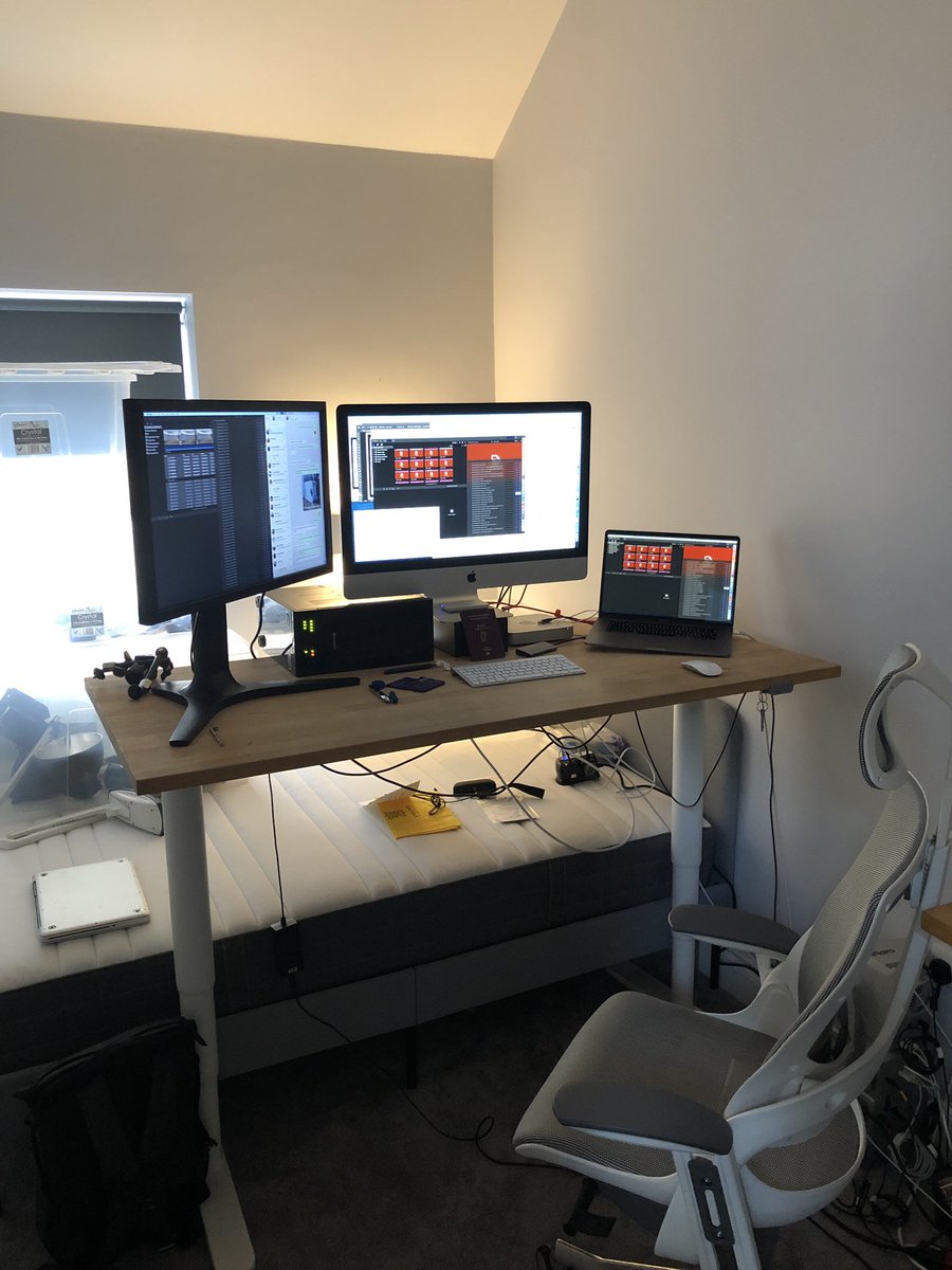 standpointmedia's tweet image. The home editing ‘suite’! At least I managed to rescue a comfy chair from the office! @teamwork #keepworkgoing