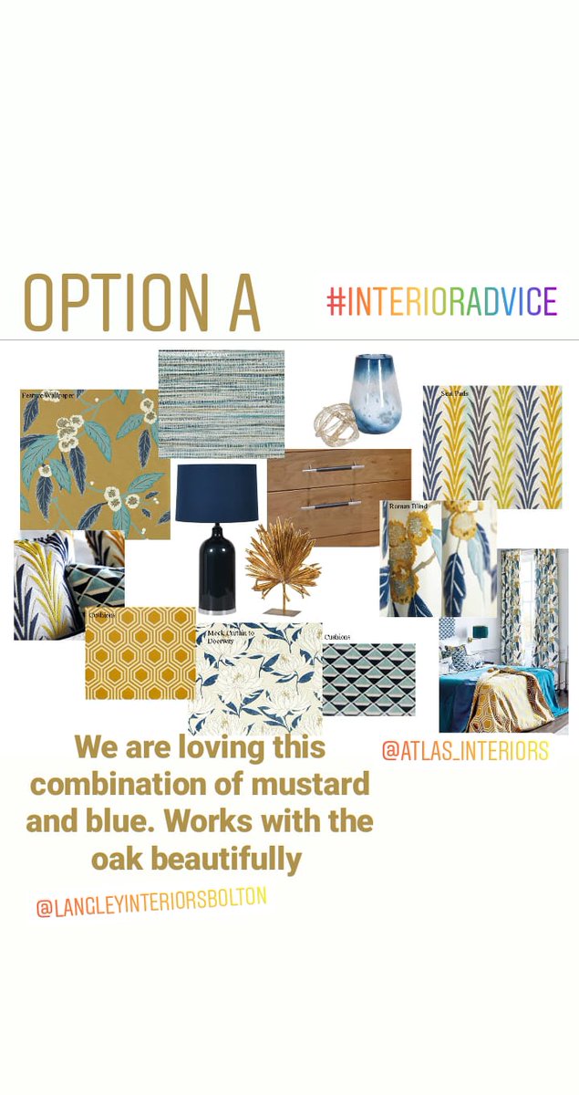 And the winner is...... Option A! Thank you <a href="/Atlas_Interiors/">Atlas Interiors</a> for the fab mood boards and to everyone that voted. We can't wait to transform the oak bedroom in our showroom very soon #interiordesign #StayAtHome