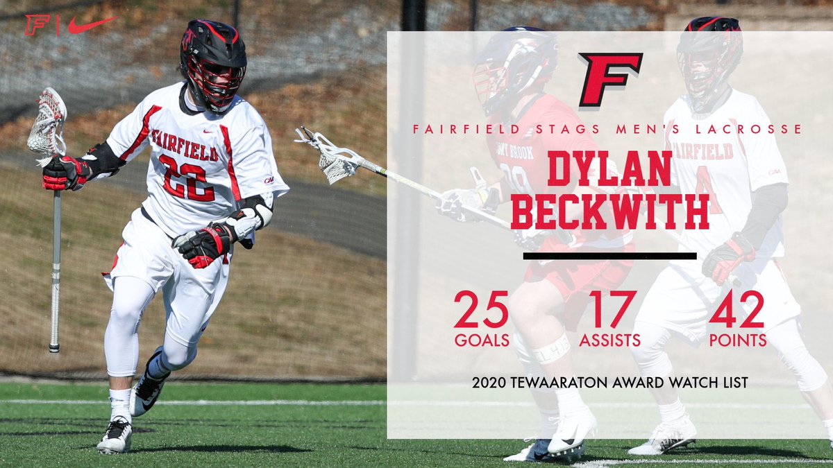 StagsMensLax's tweet photo. After leading the Stags and @CAASports in scoring, Dylan Beckwith has been named to the final edition of the 2020 @Tewaaraton Award Watch List!

📖 https://t.co/h4OV5ju01p

#WeAreStags #StagsCompete 🤘🥍 https://t.co/qzjMlYsqN0