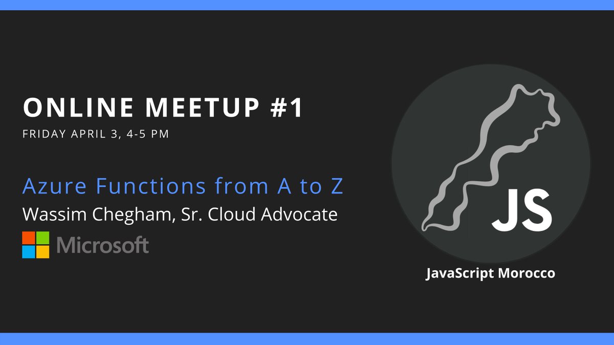 JSMorocco's tweet image. We&apos;re very pleased to have 🎉 Wassim Chegham @manekinekko 🎉 as our first top-class guest 😎.

Book your zoom invite here: meetup.com/JavaScript-Mor…