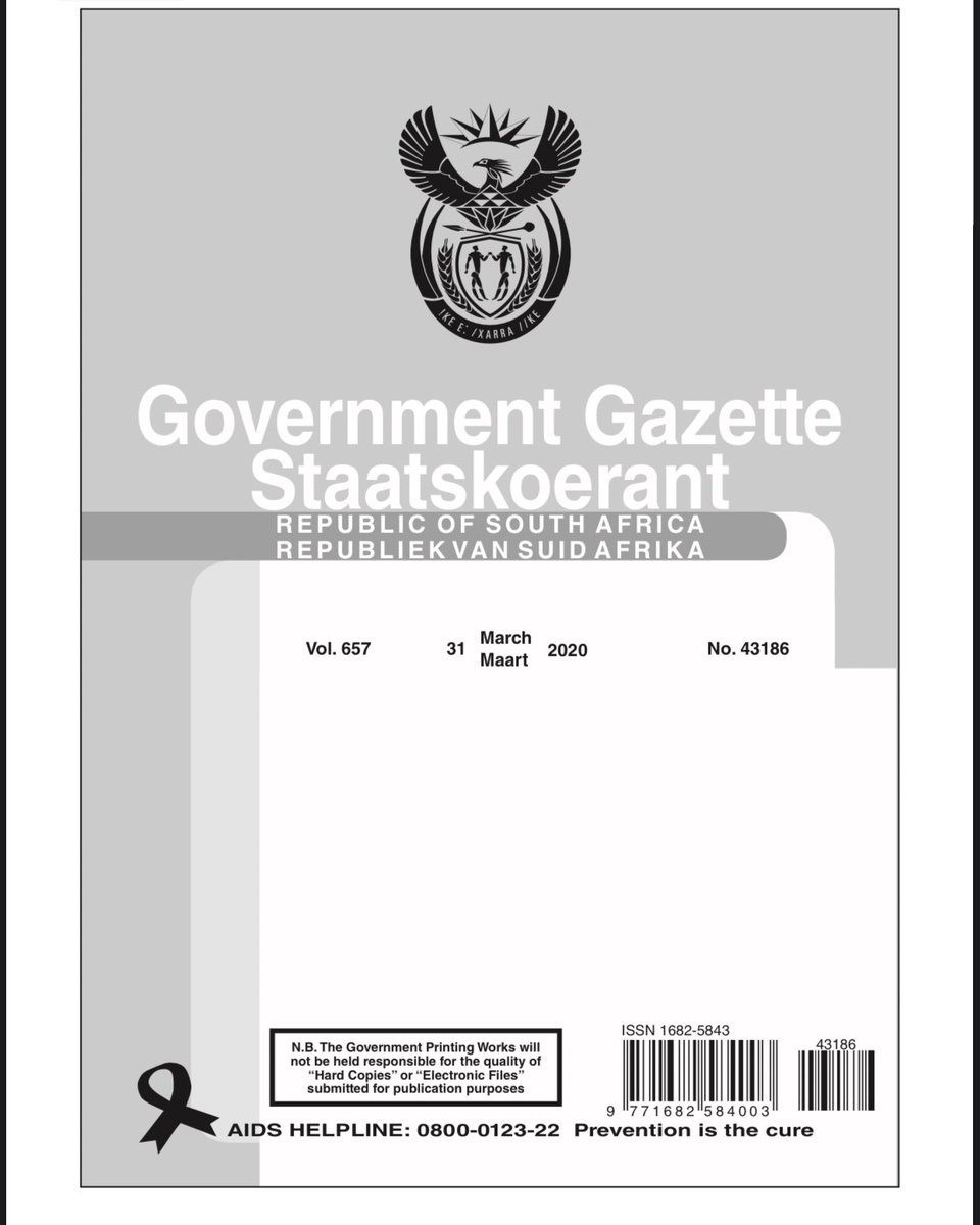 MbalulaFikile's tweet photo. The Government Gazette: https://t.co/Z15osUcccy