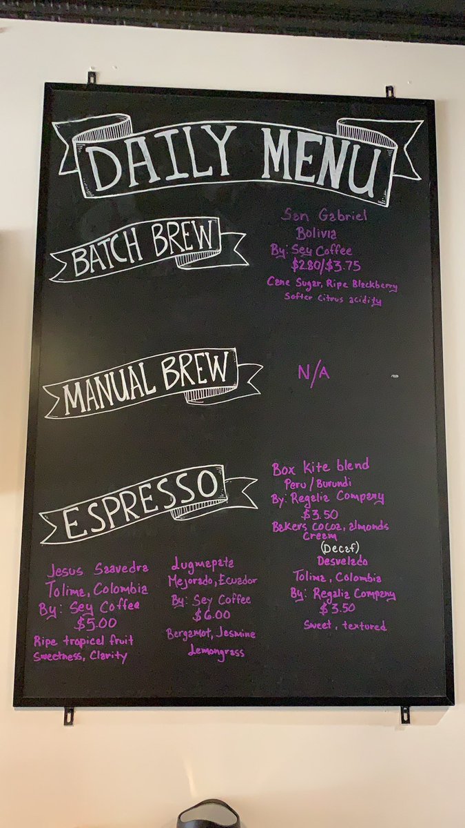 Serving these coffees today.