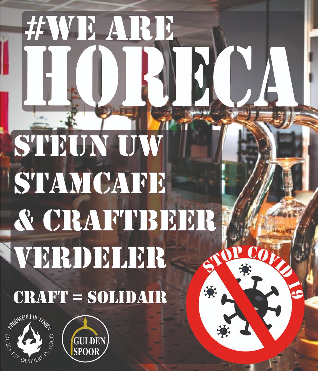 DecoeneKurt's tweet image. Brouwerij De Feniks start #WeAreHoreca actie om horeca zaken en drankenhandels te ondersteunen tijdens de gedwongen sluitingsperiode tgv de corona crisis.  De brouwerij roept ook andere brouwerijen op om hetzelfde te doen.  Meer info op: brouwerijdefeniks.be