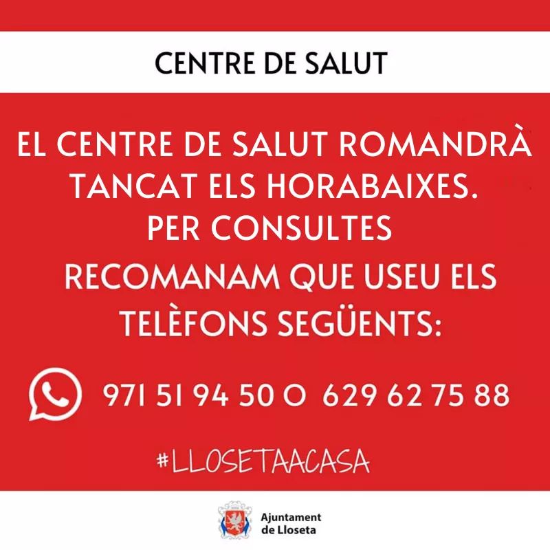 Insistim en recordar-vos aquesta important informació.📞☎️