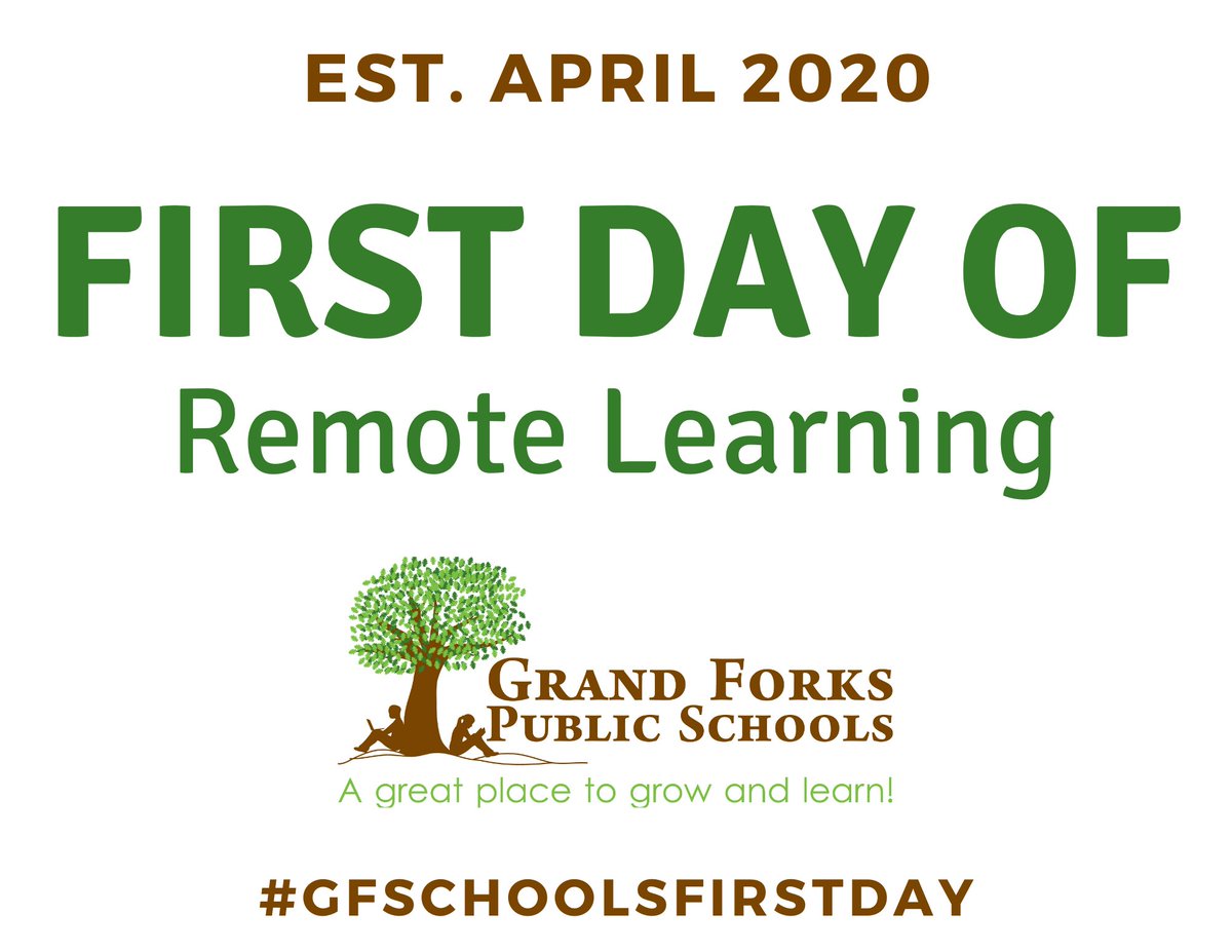 GFSchools's tweet photo. Happy first day of remote learning to all of our students, families, and employees! Remember, together we will get through this. We hope everyone has a great day!
#TeamGrandForks #gfschoolsfirstday https://t.co/eeR4QOWL4b