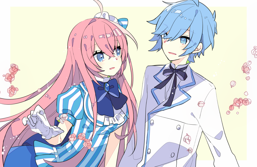 カイト(ボーカロイド) ,巡音ルカ 「フロイラインとホワブレさん 」|由杞のイラスト