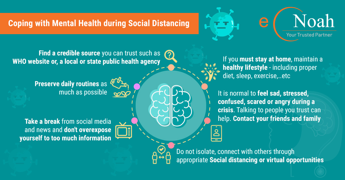 enoahisolution's tweet image. Coping with Mental Health during Social Distancing

#eNoah #Corona #Covid-19 #SocialDistancing #MentalHealth #StaySafe