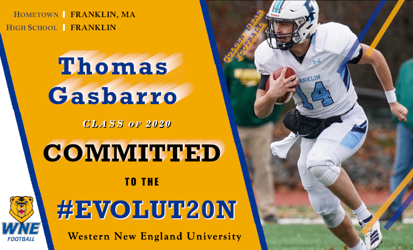 A team Captain, All-League, and team Offensive Most Valuable Player from Franklin, MA has officially joined the #Evolut20n.

Golden Bear Football Family, Welcome Thomas Gasbarro!

#AlwaysOn 
#BearState
<a href="/FHSSports/">FranklinAthletics</a>
