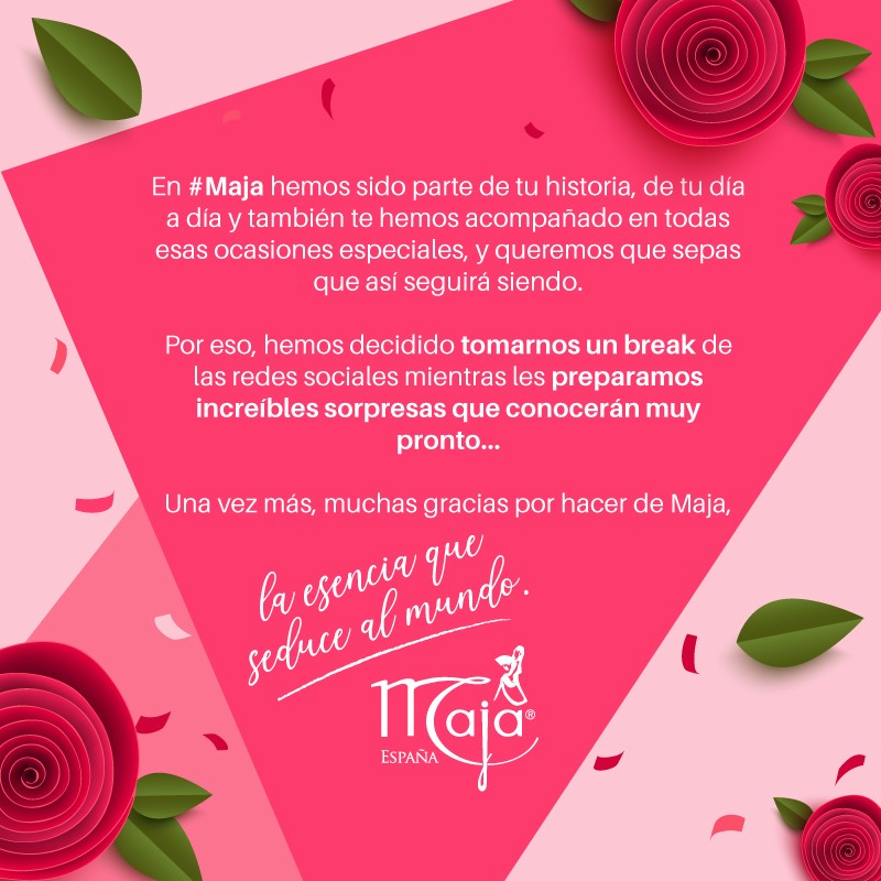 MajaSeduccion's tweet photo. En #Maja seguiremos trabajando por y para ustedes… ¡Pronto volveremos con más sorpresas!

Recuerda que puedes seguir realizando las compras de tus productos favoritos a través de nuestra tienda oficial en Mercado Libre: https://t.co/pqCZk3AqHA #ActitudMaja 💃🏻 https://t.co/KAtbIZvCMt