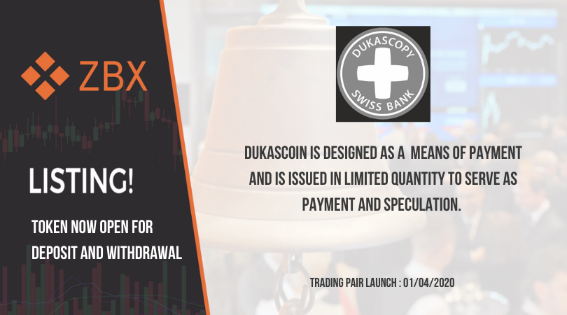zbx_com's tweet photo. 🚀We are thrilled to add #dukascoin onto our exchange! 🔥
Designed as a means of payment and issued in limited quantity to serve as payment and speculation. 
#ZBX #cryptocurrency #crypto #bitcoin #blockchain #btc #trading #eos #investing #trader #newlisting #DUK+  #dukascoin https://t.co/uk5fdb9xnA