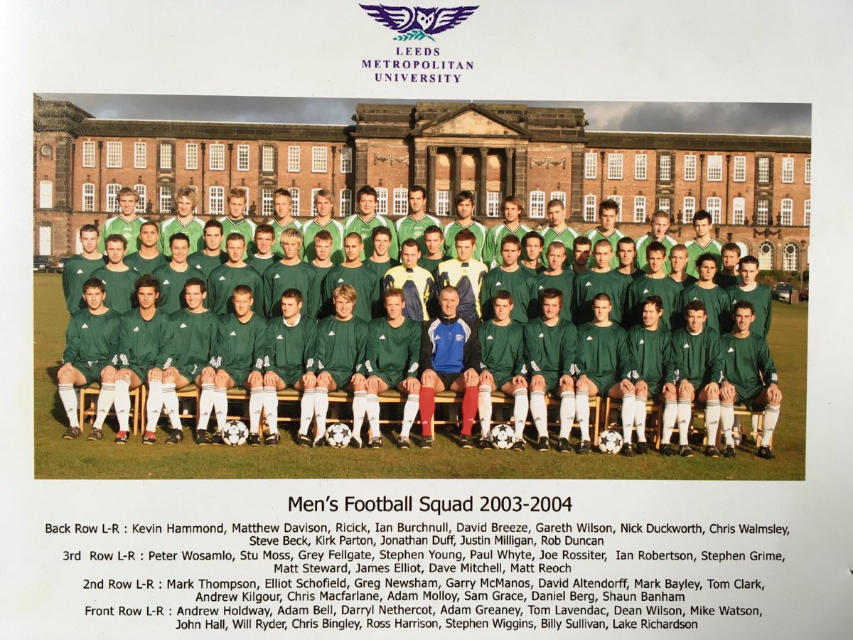 davidaltendorff's tweet photo. @R_McNeilly @Danny_Searle @DMiddlehurst @danthomas1958 @Oriza8Riza @Rossco_W88 @AdamBurnsPR @sicollins7723 @johnnygoddard01 Cheers @R_McNeilly had already done one but how about this beauty of us at University! Some big names in there! And some mad barnet choices too!! https://t.co/Sjjoq2lnug