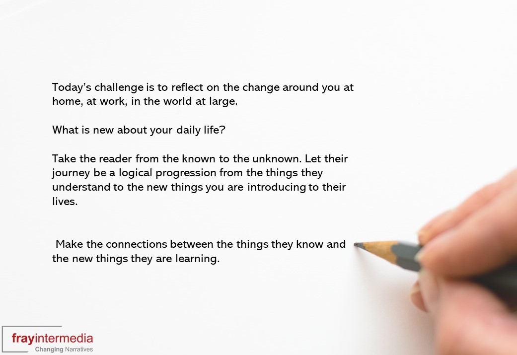 frayintermedia's tweet image. Here's your Day Six #LockdownJournal prompt. Happy writing!