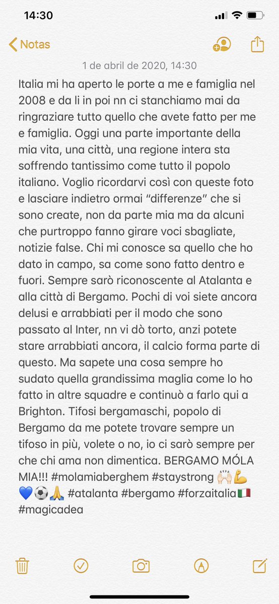 GalgoSchelotto's tweet photo. Chi ama non dimentica #bergamomolamia #forzaitalia #StayStrong  #atalanta #magicadea 💙🙏💪⚽️🙌🏻🇮🇹 @Atalanta_BC https://t.co/BY4IZPBFra