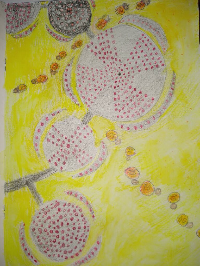 CulchethArt's tweet image. Wow Erin Rawlison 7I in Miss Holt's On Line Art Class Fantastic Work on Aboriginal Art work and a brilliant Loo Roo Piece Well Done🤓🎨🏅#culchethHS #WeAreCHS