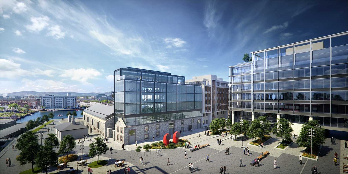 GLASSBELGroup's tweet photo. Our ongoing project in Dublin: 10-12 Hanover Quay designed by O'Mahony Pike Architects. 
10-12 Hanover Quay: 1 700 sqm. of double glazed units will be used for waterside warehouse‘s refurbishment as well as for four stories extended part to be raised above the existing building. https://t.co/WaxvqBsdRE