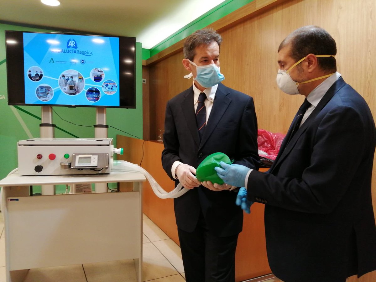 MalagaJunta's tweet photo. El respirador diseñado en #Málaga para el #COVIDー19 despierta el interés del Gobierno de España https://t.co/HbksavQsey https://t.co/lOlqasf7H7