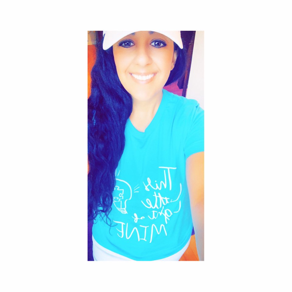 Shadia23's tweet photo. #autismawarenessmonth💙 #thislittlelightofmine #April #lightitupbluethismonth #virtualhatday April is autism awareness month and tomorrow is #worldautismawarenessday so make sure to light it up blue 💙💙💙 @trendyteamtees thanks for the shirt https://t.co/rmPCPKnIQY