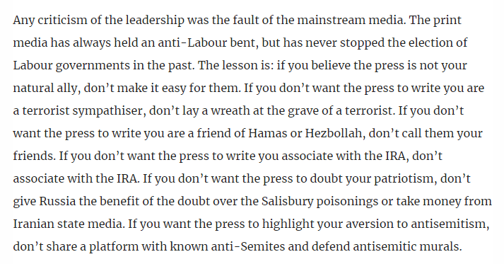 On Corbyn supporters learning the wrong lesson from the hostility of journalists: