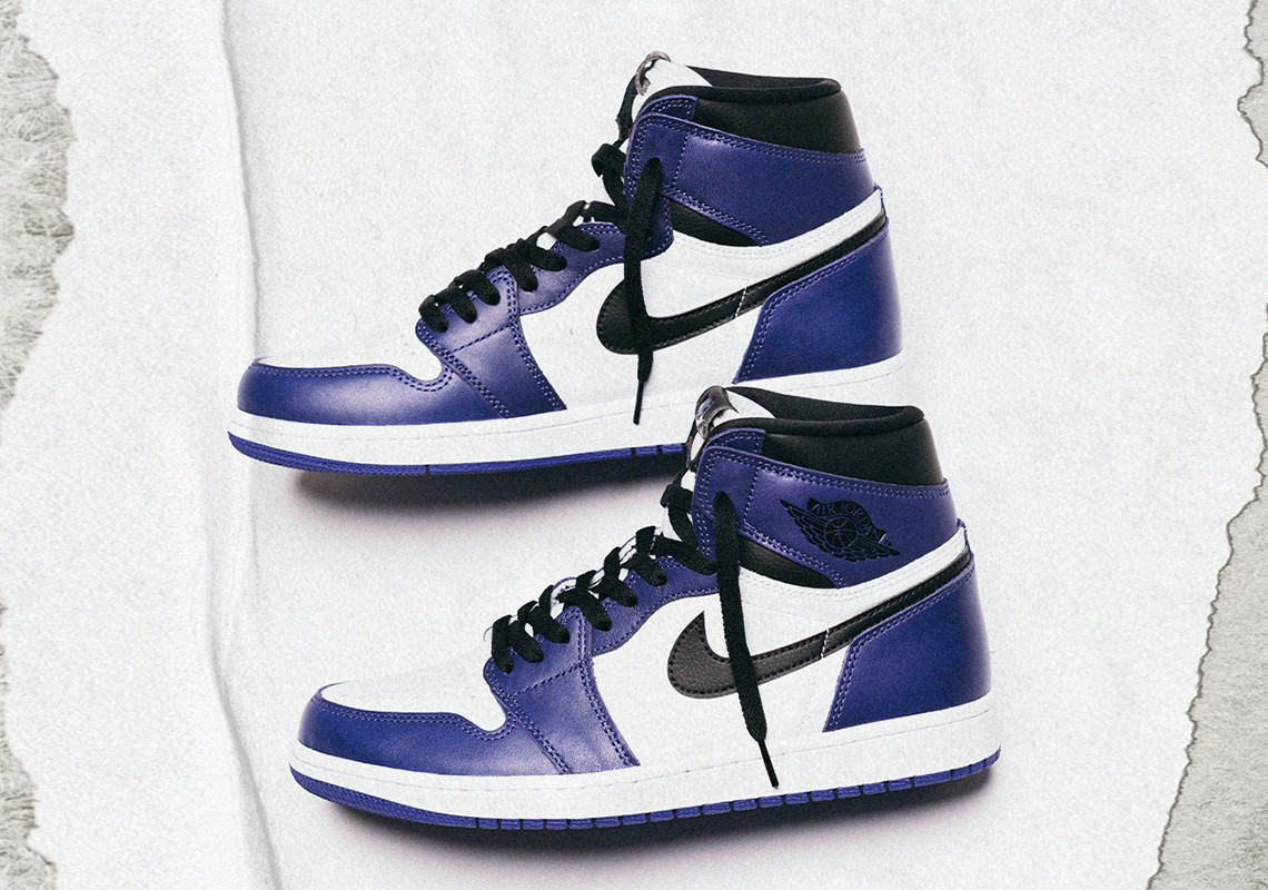 air jordan 1 retro high og court purple grade school