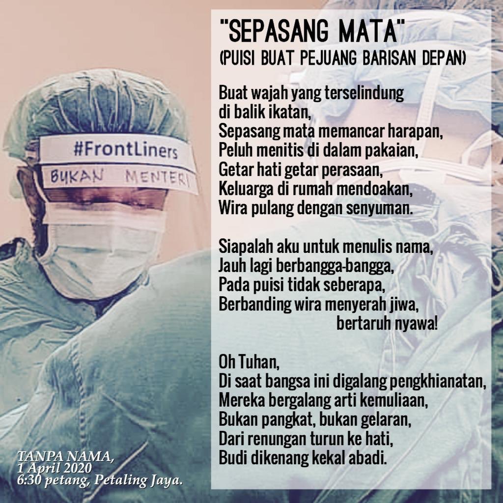 Lee Chean Chung A Twitter Puisi Buat Pejuang Barisan Depan
