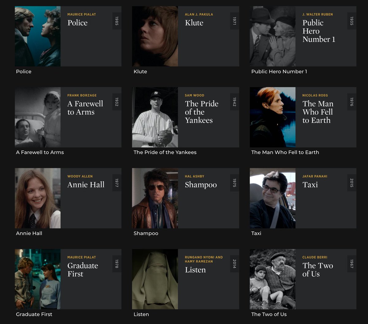 criterionchannl's tweet photo. 😍 Now playing on the Criterion Channel 😍
https://t.co/NtIk0ocsLL https://t.co/UAM86H3IFK