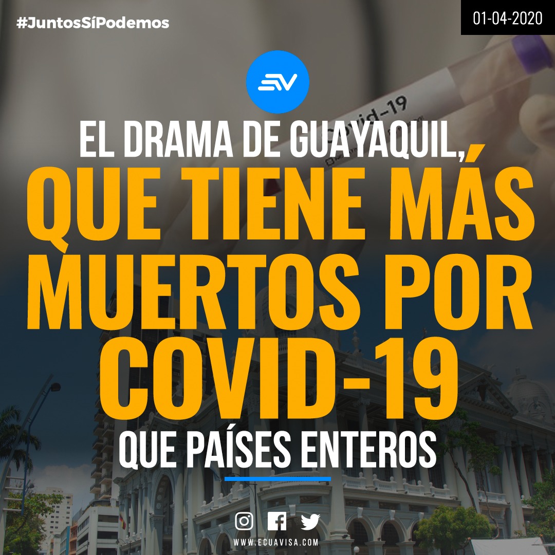 ecuavisa's tweet photo. #Coronavirus en Guayaquil: "Mi tío murió el 28 de marzo y nadie viene a ayudarnos. Vivimos al noroeste de la ciudad. Los hospitales le decían que no tenían camillas y falleció en casa ➡️  https://t.co/N9XKaKeoNU https://t.co/ReSN5W76ae