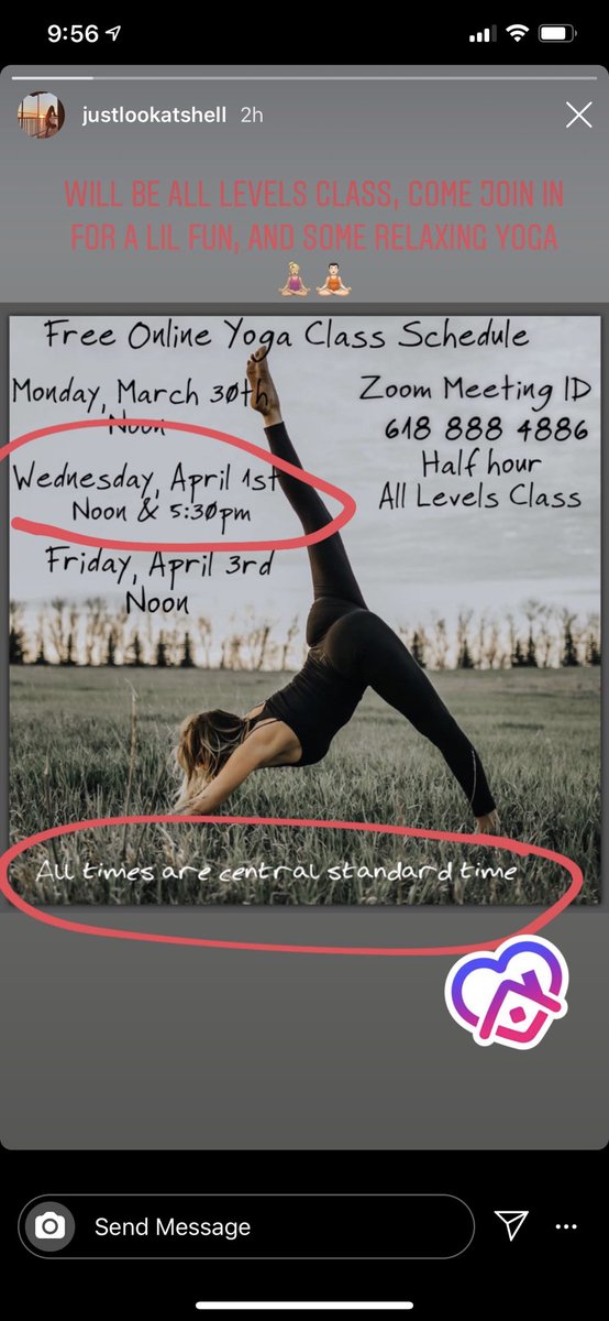 For anyone working from home and needing a little exercise... my sister is hosting free online yoga sessions! 
#yoga #WorkFromHome #COVIDー19 #namaste